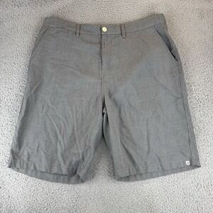 Men's‎ Quicksilver Regular Fit Flat Front Gray Shorts 5 Pocket Size 38